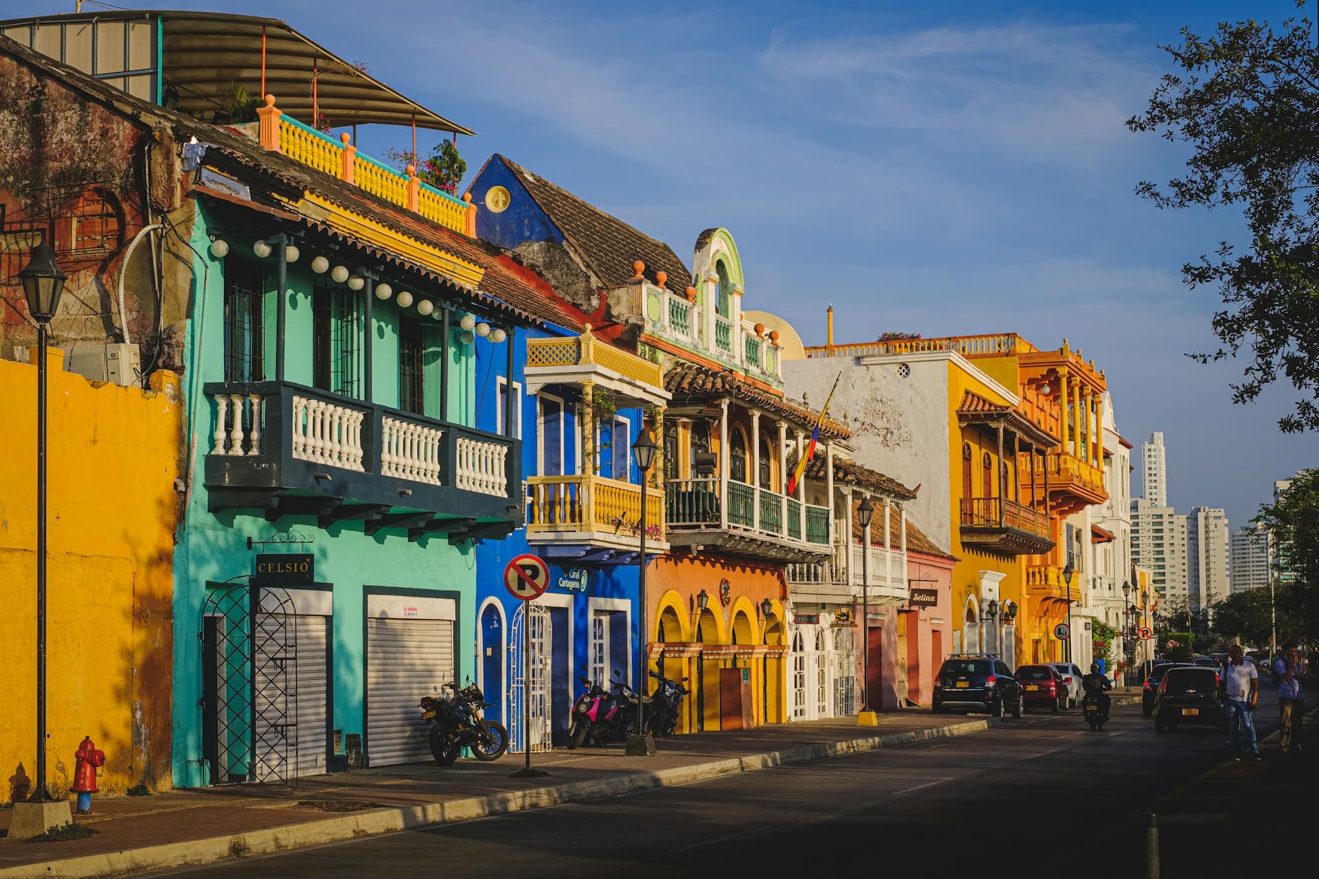 Rues colorées de Carthagène des Indes en Colombie