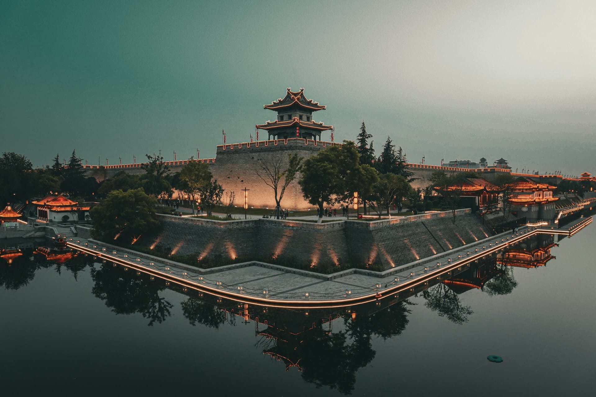 Xi'an de nuit, en Chine